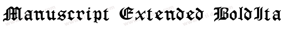 Manuscript Extended BoldItalic字体转换